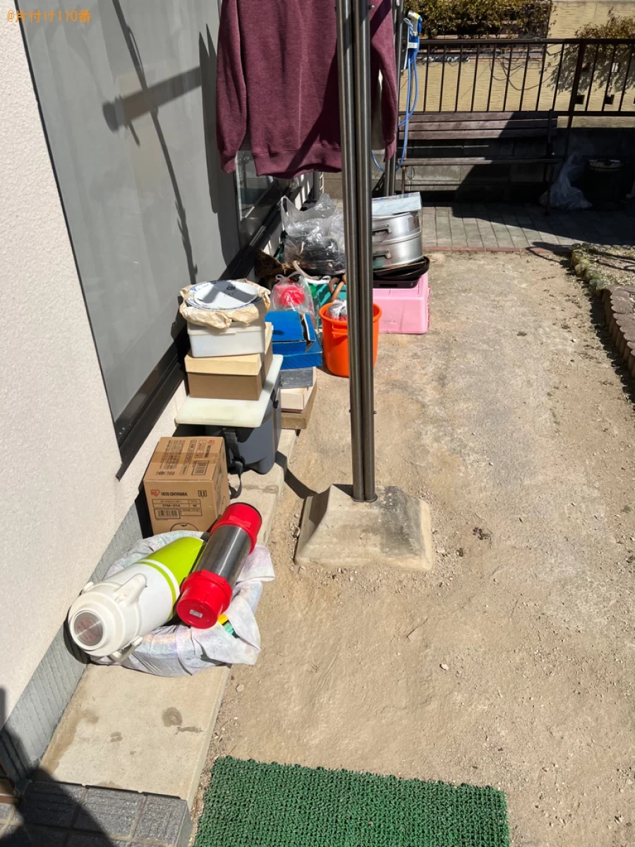【岡山市北区】洗濯機、ヒーター、ゴミ箱、調理器具、ポット等の回収