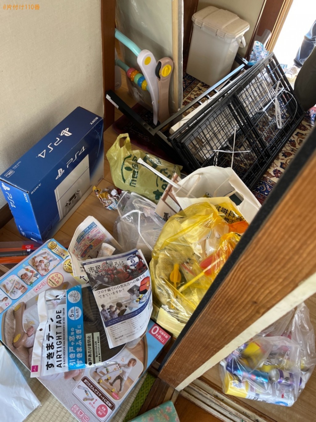 【岡山市北区】カラーボックス、食器棚、ガスコンロ、こたつ等の回収