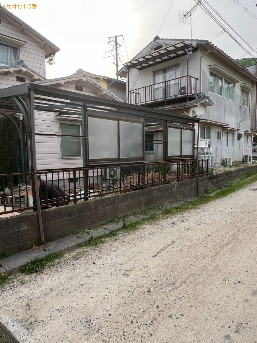 【岡山市北区】車庫と屋根の波板の回収・処分ご依頼　お客様の声