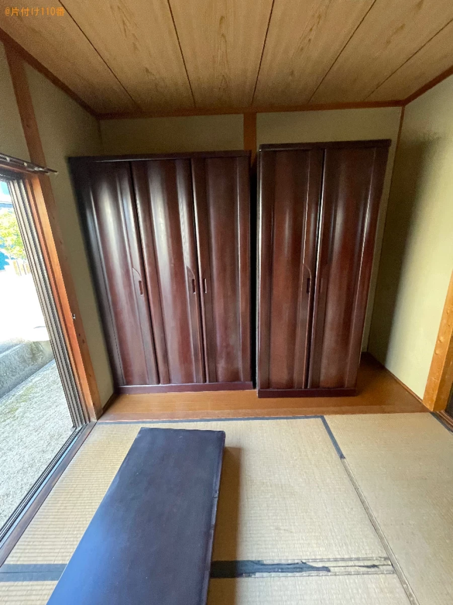 【岡山市東区】四人用ダイニングテーブル、洗濯機、食器棚等の回収