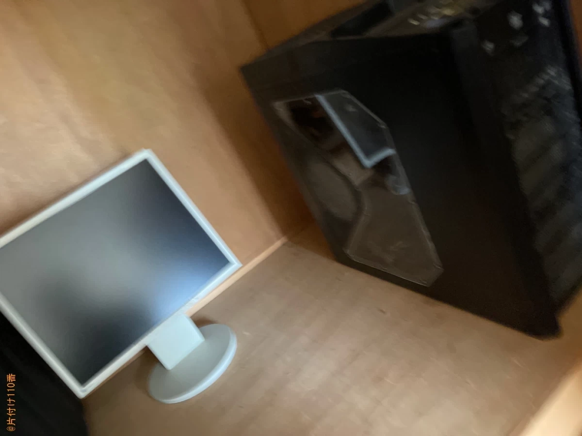 【岡山市北区】マットレス付きダブルベッド、モニター、椅子等の回収