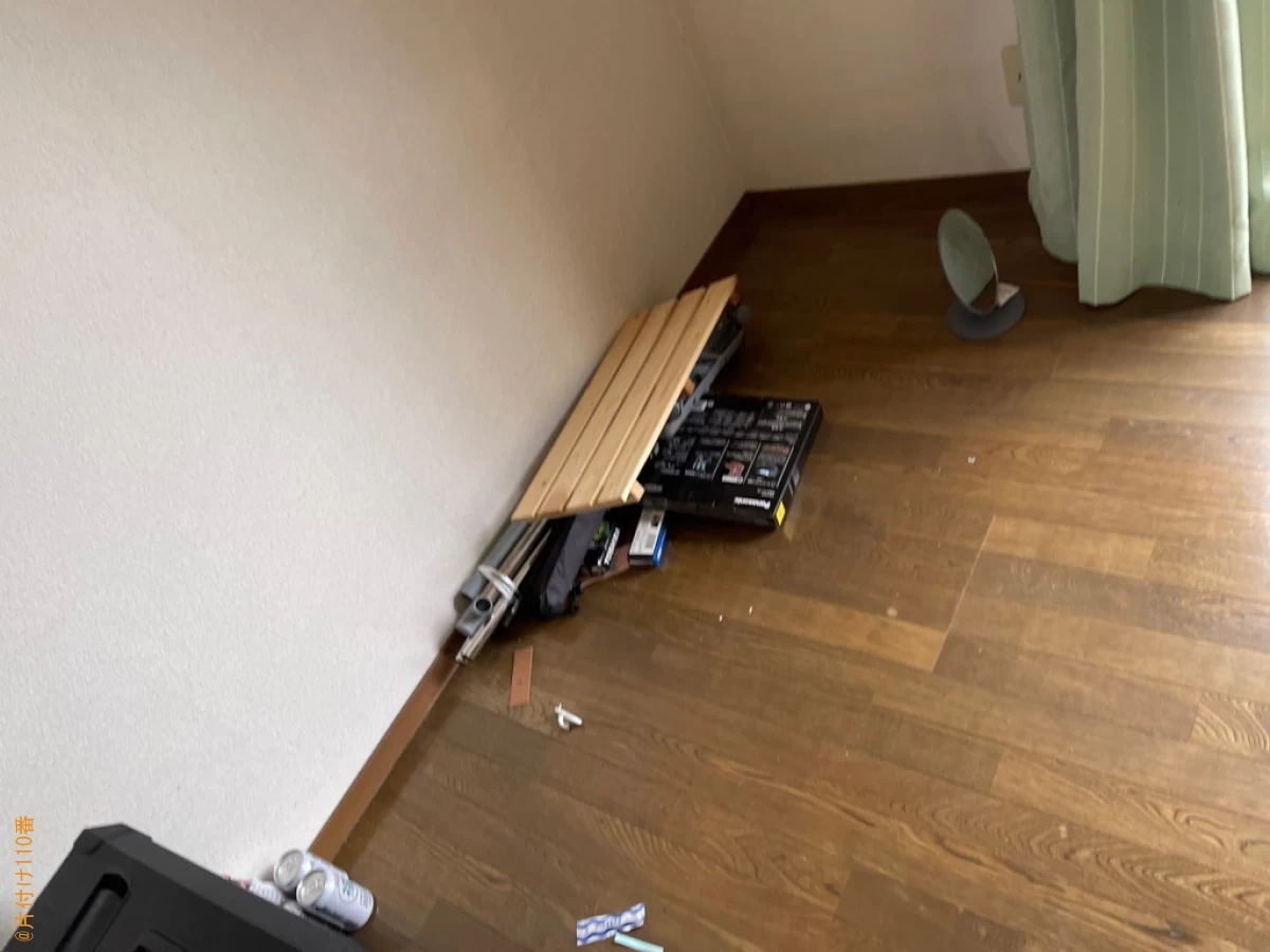 【岡山市北区】マットレス付きダブルベッド、モニター、椅子等の回収