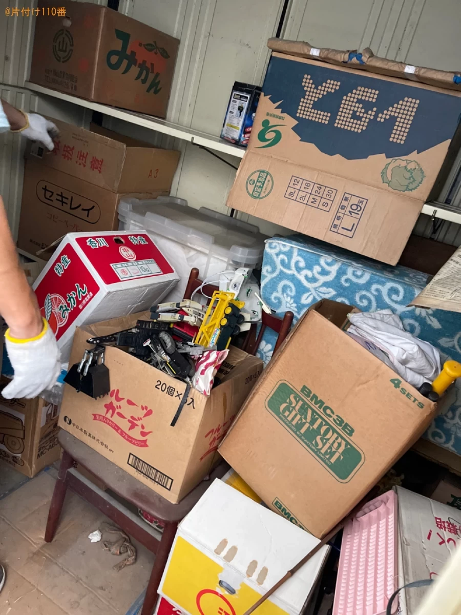 【岡山市中区】物置の中にある不用品(椅子、たらい、靴等)の回収