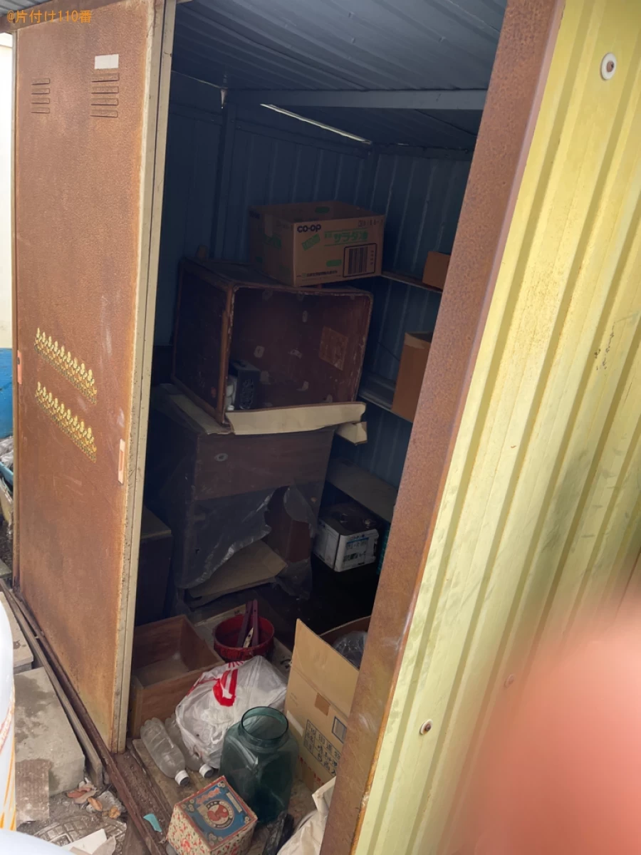 【岡山市中区】物置の中にある不用品(椅子、たらい、靴等)の回収