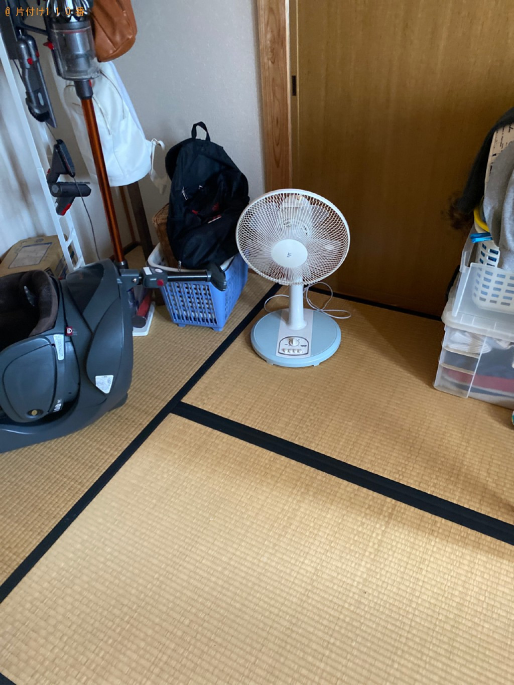 PCデスク、椅子、チャイルドシート、扇風機、風呂の蓋等の回収