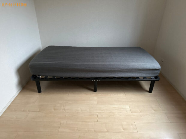 【倉敷市】マットレス付きシングルベッドの回収・処分ご依頼